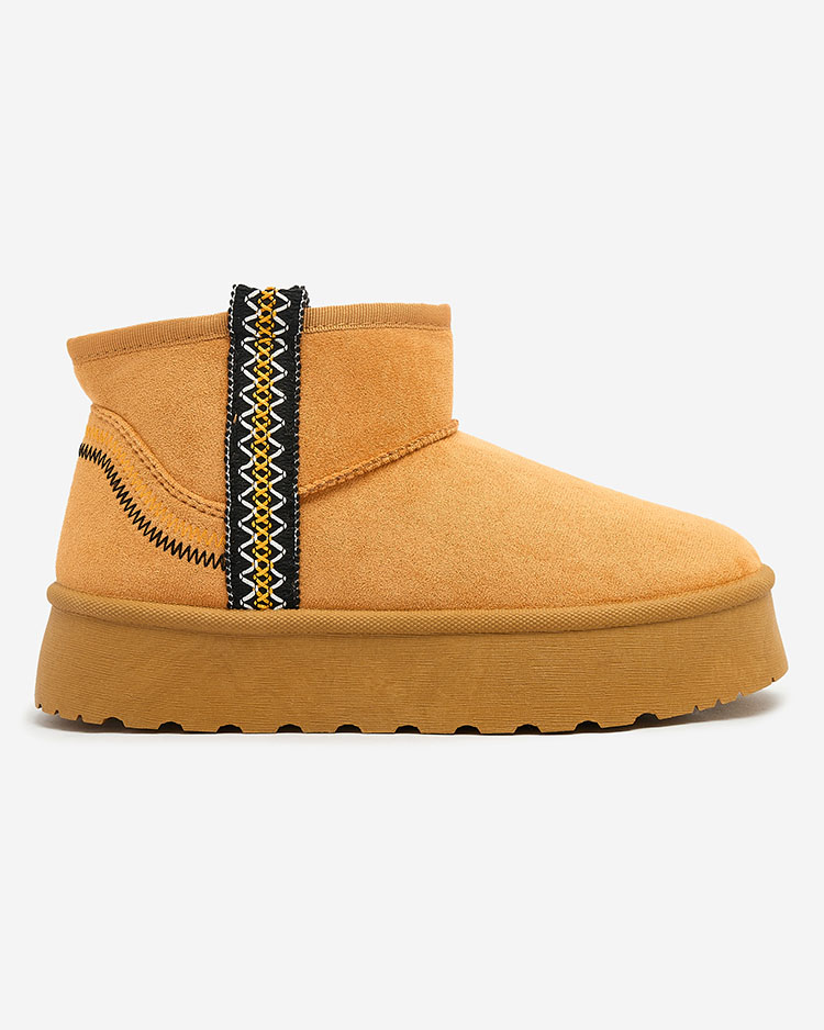 Royalfashion Women's short boots a'la snow boots with ornament Erititta