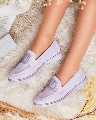 Royalfashion Женские мокасины с украшением из фограсса