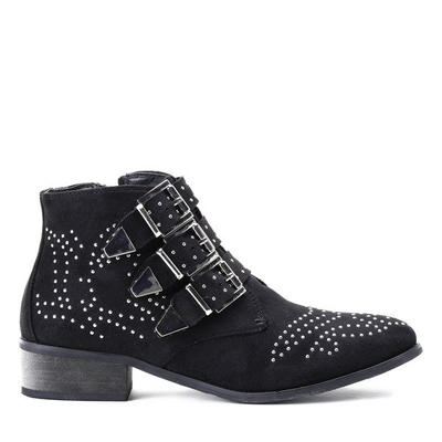 Czarne botki z dżetami Caudice - Obuwie