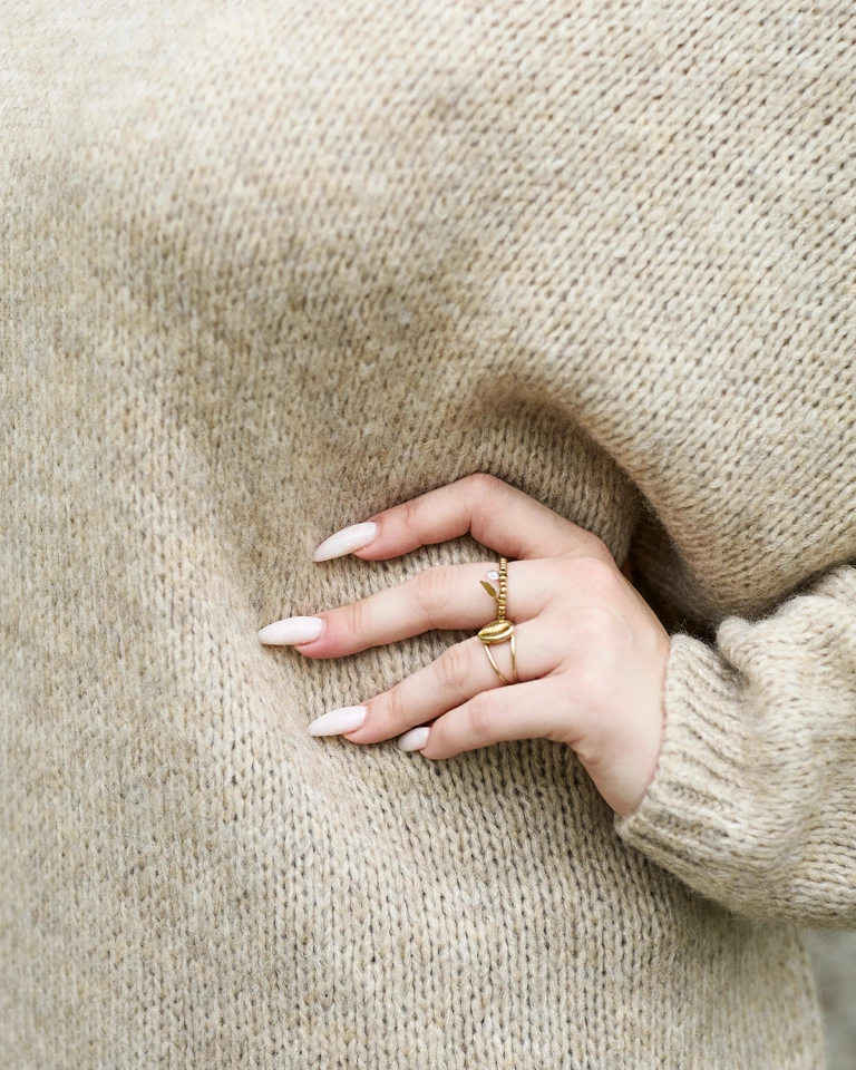 Royalfashion Gray-beige women's long oversize sweater