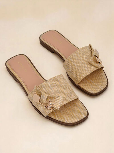 Royalfashion Женские шлепанцы из соломы Сандалии Aurelia