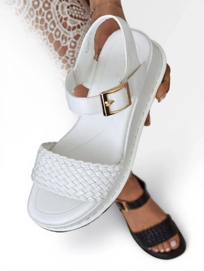 Royal Fashion Women's braided wedge sandals, Fiolle style