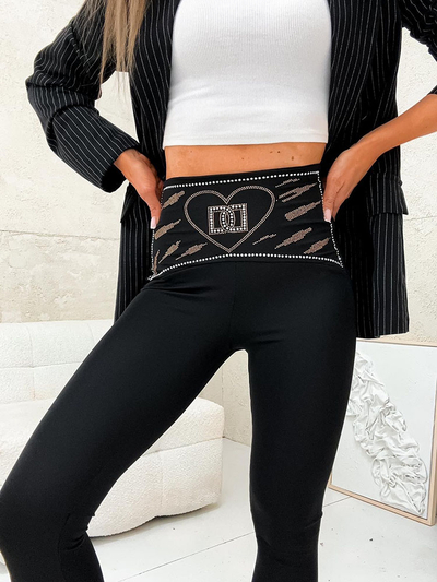 Royalfashion Sieviešu legingi ar cirkoniem