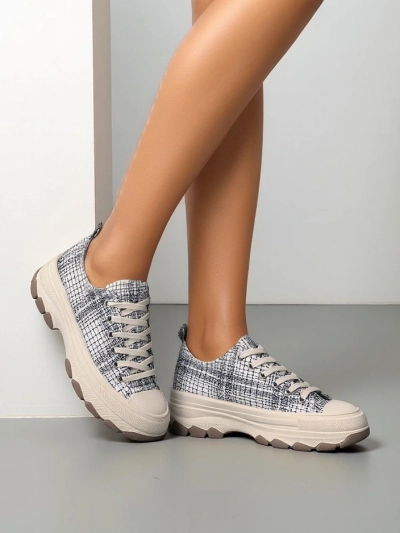 Royalfashion Women's platform sneakers Mirrles