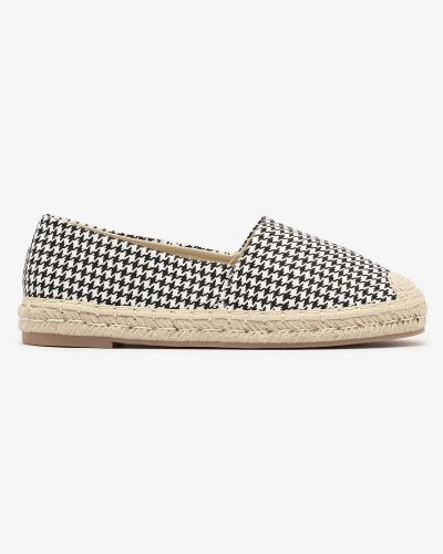 Royalfashion Black and white women's espadrilles in pepite Ilacex