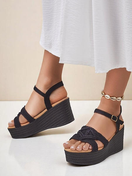 Royalfashion Women's wedge sandals braided Sunny Day