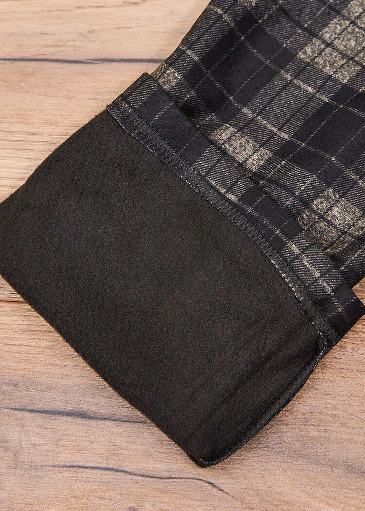 Royalfashion Gray-brown women's insulated checked treggings