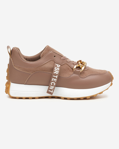 Brown and pink Arikas women's sports shoes - Footwear