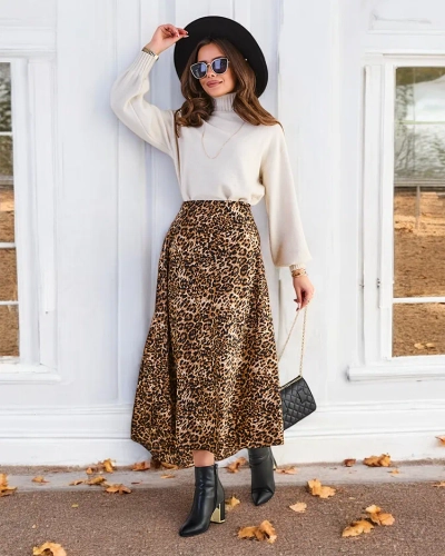 Royalfashion Women's midi skirt with print