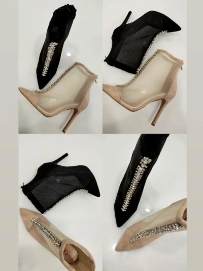 Royalfashion Women's ankle boots on a stiletto heel Amaelika