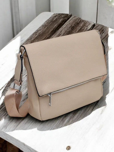 Royalfashion Women's handbag with a zip pocket in the flap