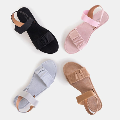 Женские коричневые босоножки из эко-замши Wiskonsin - Обувь