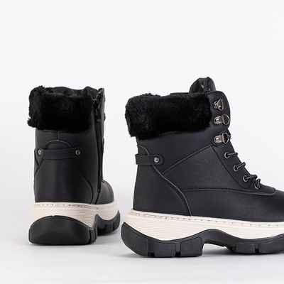 Black women's insulated boots Xizim- Footwear