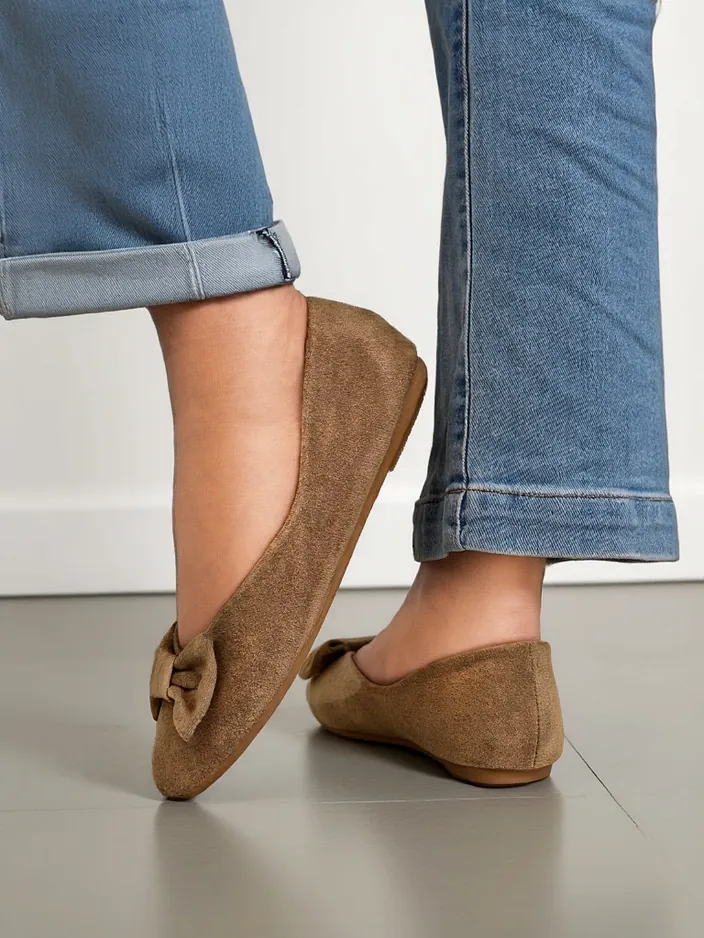 Royalfashion Women's ballerinas with a bow Abroes