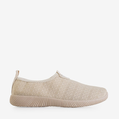 Beige women's slip on Smegin sneakers - Footwear