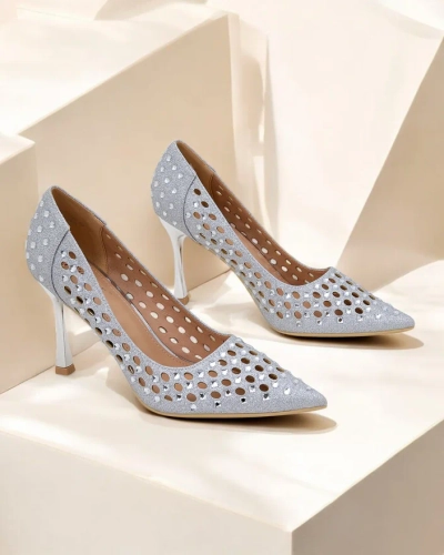 Royalfashion Женские перфорированные туфли на шпильке Ecatte