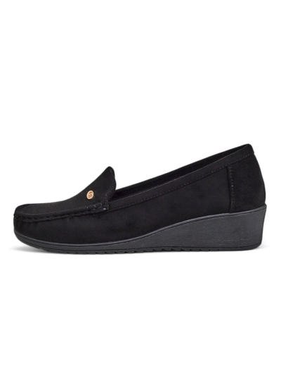 Royalfashion Women's moccasins on a low wedge Lepolt