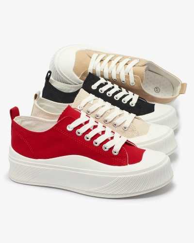 Royalfashion Black sports sneakers on platform Luceri