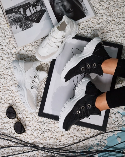 Women's sports sneakers in black Hasola- Footwear