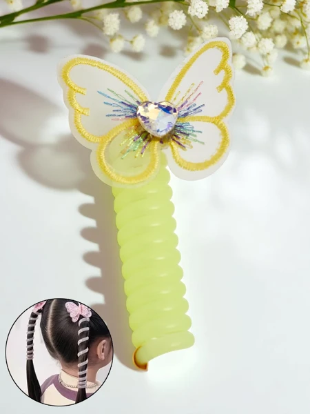 Royalfashion Hair elastic spring with butterfly Spring Butterfly