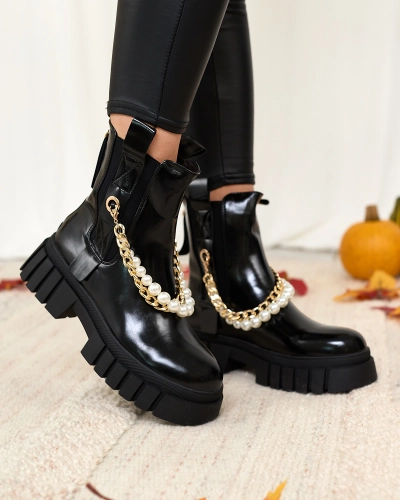 Royalfashion Melni sieviešu zābaki Zifosca