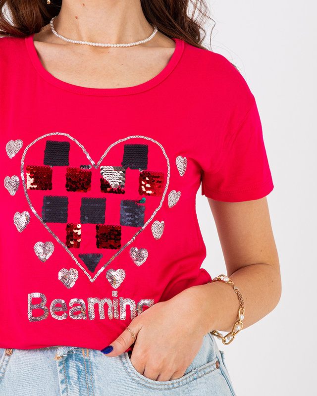 Fuksijas Sieviešu T-krekls ar apdruku - Apģērbs