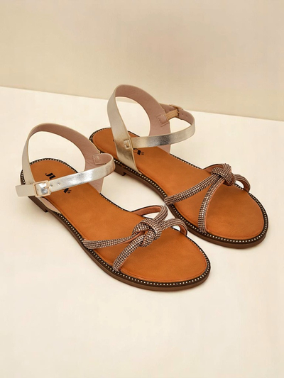 Royalfashion Women's Sandals with Decorative Rhinestones Bella Shine