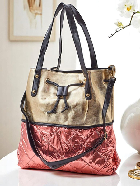 Royalfashion Liela sieviešu rokassoma Golden Luxe Shopper