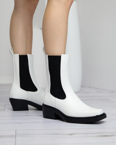 White women's high slip boots Darran - Footwear