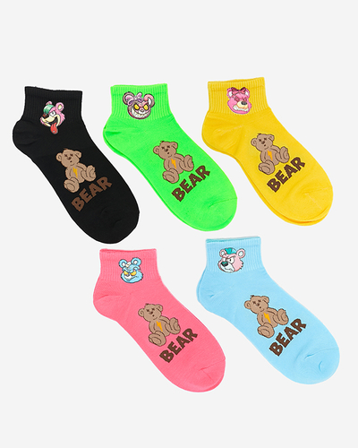 Set of women's socks with print 5 / pack - Underwear