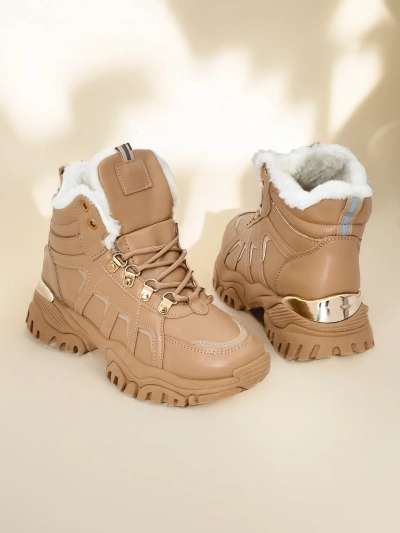 Royalfashion Women's Sneakers with Furry Megigna