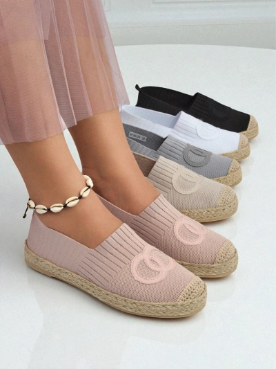 Theodora women's espadrilles, pink, made of suede ecological leather, flat