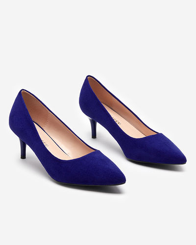 Cobalt women's pumps on a low heel Oia - Clothing