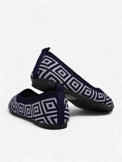 Royalfashion Fabric women’s ballet flats with a geometric print Metric