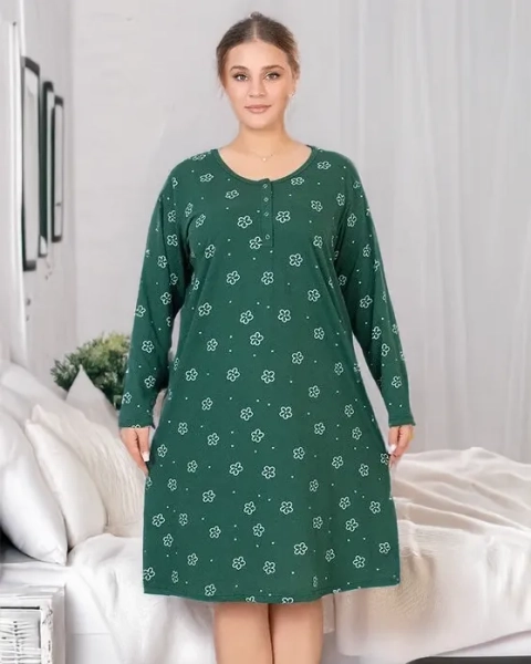 Royalfashion Cotton nightshirt with print PLUS SIZE