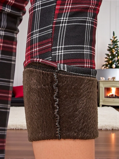 Royalfashion Warmed checkered sieviešu tegingi
