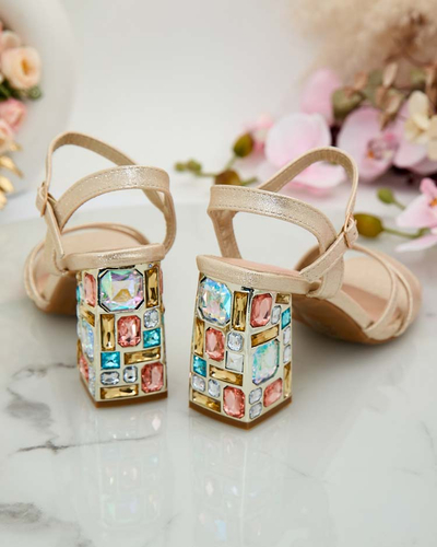 Royalfashion Sieviešu sandales Solepte rhinestone post