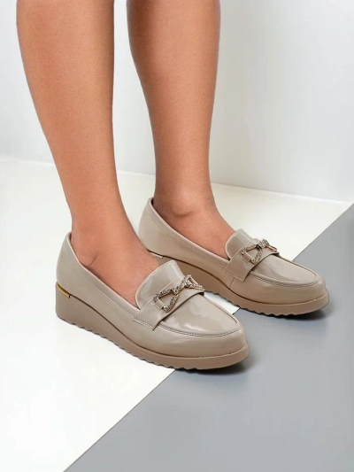 Женские мокасины Royalfashion на низком каблуке Leffo