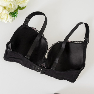 Black padded bra with lace - Underwear