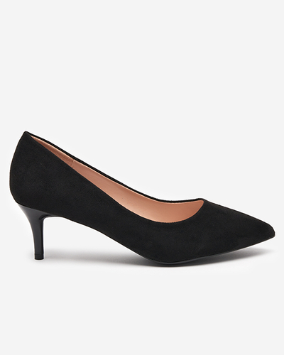 OUTLET Black women's pumps on a low heel Oia - Clothing