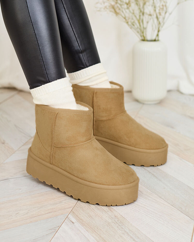 Royalfashion Light brown a'la platform women's snow boots Setolla