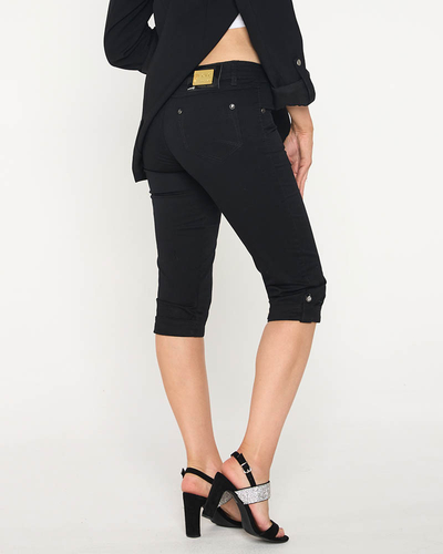 Black women's 3/4 trousers - Clothing