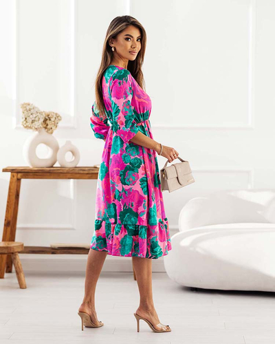 Royalfashion Women's midi dress with original pattern