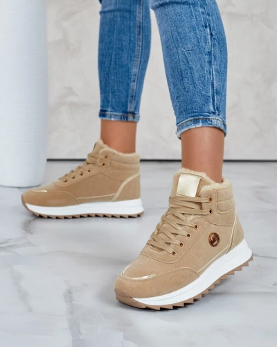 Royalfashion Warmed women's sneakers with fur Casill