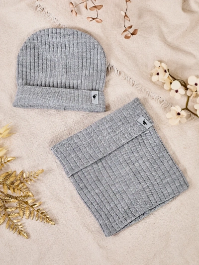 Royalfashion Winter Universal Set - beanie hat with snood