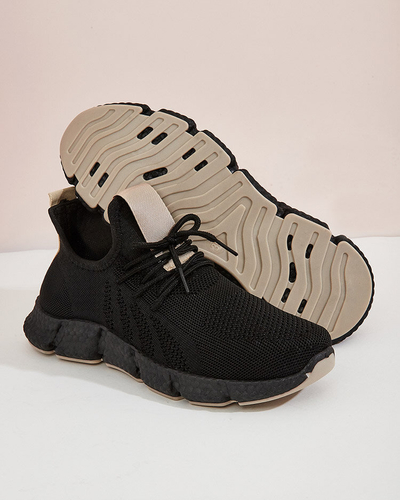 Black and beige women's sports shoes Bommgi - Footwear