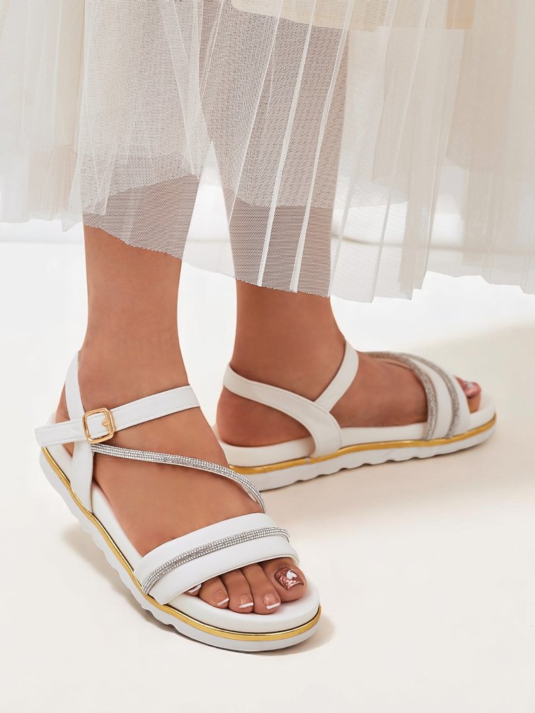 Royal Fashion Women's Rhinestone Wedge Sandals Magnol