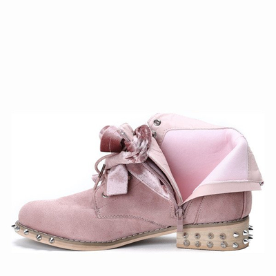 Pink bags with Paisley studs - Footwear