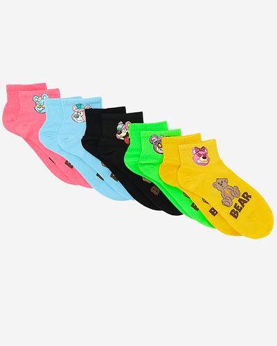 Set of women's socks with print 5 / pack - Underwear