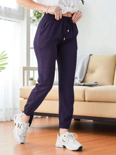 Sofía Navy Blue Lyocell Long Pants